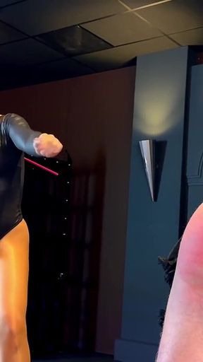 Sissy Caned by Two Cruel Mistresses