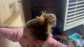 Helping trixie film a custom