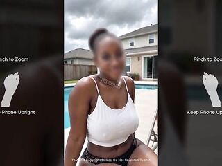 Married Slender Thick Black Implores for Cum, Risks Marriage for Carnal Sex with Block Party Stranger