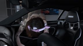 E Girl Pounded on the Car Door