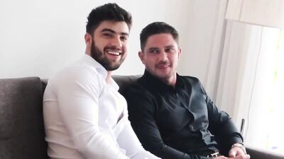 Handsome guys in sexy outfits fuck balls deep after passionate deepthroats