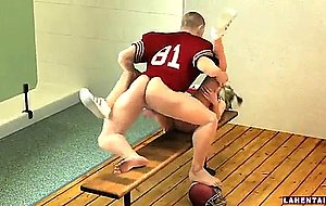 Blonde big titted 3d cheerleader