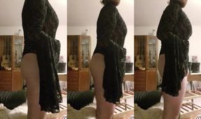Chubby Crossdresser’s FitCheck Leaves Hairy Ladyboy Raw