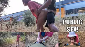 Italian MILF gets fucked by stranger on public train