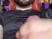 Casual orgasm while maintaining eye contact
