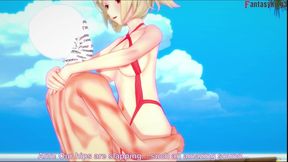 Burnice Bikini Blowjob on the Beach - 2 - Zenless Zone Zero (zzz)