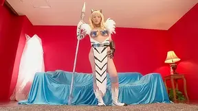 Big-Titted Cosplay Babe Strips Down in Sexy Bikini Armor – Vol 10