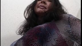 Horny Brunette MILF Fingers and Fucks Herself with Umbrella