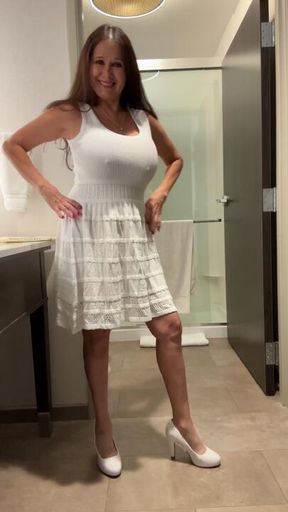 SOLO, WHITE DRESS WITH WHITE HEELS, 11/14/2024