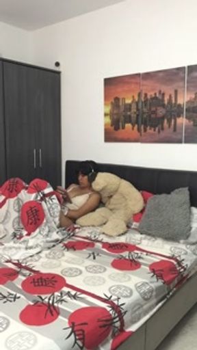 hot stepsister masturbates in my room