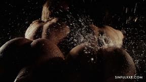 ”Classy babes sharing a dick in a quite wet environment”