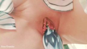 Home Selfie Video Dildo and Pierced Pussy Masturbation MILF Ride Sex Toy