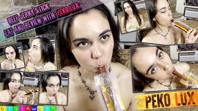 Eating a Big Jerky and Review with Peko Lux - MP4 (SD)
