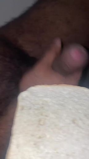 Fucking and Giving Cum to My Bitch to Eat with Bread