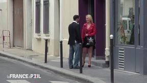 Horny Blonde Slut Slobbers All Over Cock