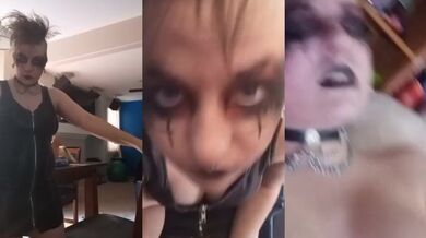 Goth Girl’s Moaning Feet Tease Her Wet Pussy While She Rubs Herself Raw