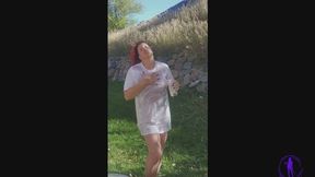 Mx Babalon's BTS Wet T-Shirt Smoking Shoot SD