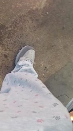 Teen Public Pissing at gas Pumps