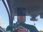 Jerking off in the parking after the hot teacher has been watching it for her all day in class