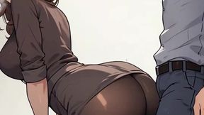 Waifu Secretary POV - Office Close-Up Teasing (1m Clip)