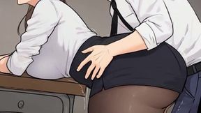 Waifu Secretary POV - Office Close-Up Teasing (1m Clip)