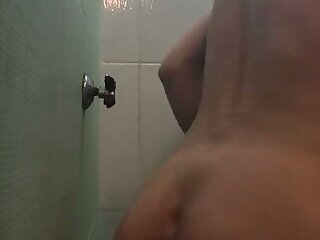 Riding a big cock in the bathroom