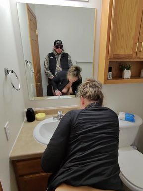 Sneaky Sex with Horny Wife in the Bathroom After Party