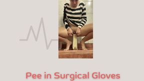 pee in surgical latex glove