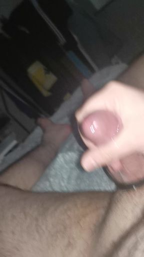 Stroking my hard cock until I cum