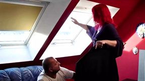 Colored mature gets her titties creamed