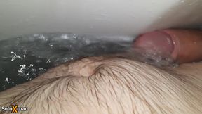 Fucking a Hot Tub Water Jet - Soloxman