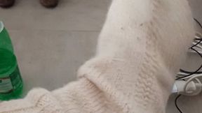 Dirty, smelly white socks, long toenails, and smelly feet