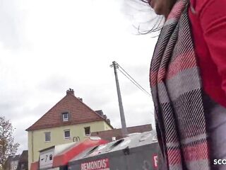 GERMAN SCOUT - BIG TITS TEEN SOFIE TALK TO FUCK ON STREET