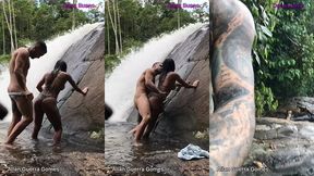 gozei gostoso na bunda grande da morena dana bueno e o lutador de mma allan guerra gomes mostra a linda cachoeira