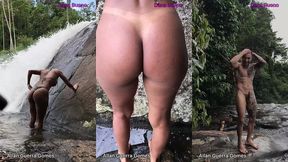 gozei gostoso na bunda grande da morena dana bueno e o lutador de mma allan guerra gomes mostra a linda cachoeira