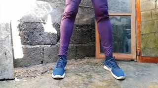 Taking a Squat Pee Outdoor in the Wild