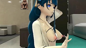 Shogun Raiden Dancing Hentai Genshin Impact Blue Hair (CLIP)