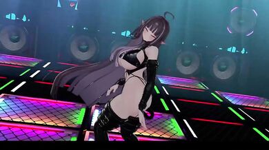 Hentai Elf Vtuber Strips Naked While Dancing MMD R18