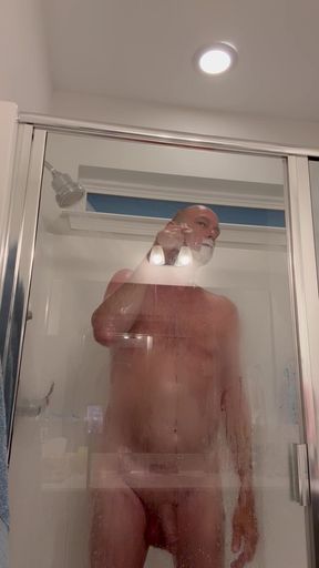 Shower and shave, including shaving my balls