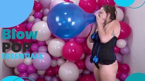 Melanie Tempting Blow to Pop – Sensual Fun with a Crystal Blue Balloon - 4K