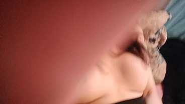 Nicole N Fantasy selfie video playngng with her cock