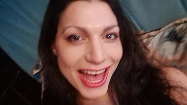Nicole N Fantasy selfie video playngng with her cock