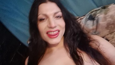 Nicole N Fantasy selfie video playngng with her cock