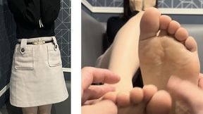 Prim and Proper Japanese Beauty with Super Sensitive Size 6 Soles Gets Tickled 4 Min 36 Sec