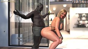 Busty milf gets blacked in animated 3D game
