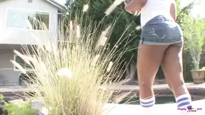 Guy teaches inscened beauty to give a blowjob and take a big dick