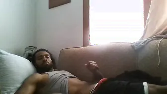 Big Black Cock Solo Jerk Off While Watching Porn