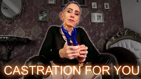 Castration fantasy CBT, Giada Da Vinci final solution tease, castration threat POV
