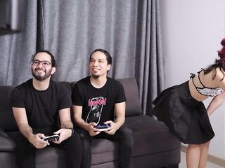 Lil latin chick Cindy Luna gets double permeated! One shlong is not ever sufficiently for her! Axl Rey and Will Veg