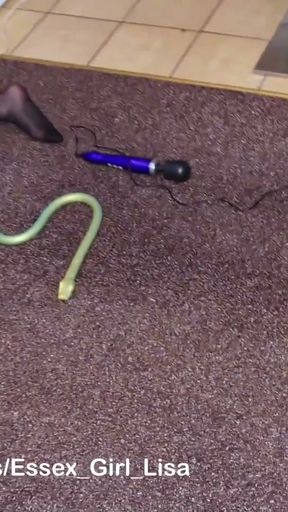 Essex Girl Lisa and Gigi share extra long depth training anal dildos   Clip 1